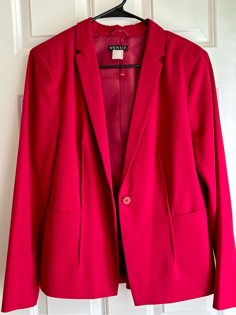 VENUS Bright Pink Single-Button Blazer